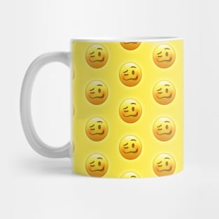 Drunk Face Emoji Pattern | Pop Art Mug